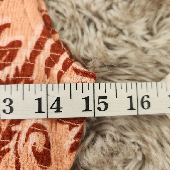 Free People Women's Shea Top in Apricot Combo Size Large NWT - Picture 8 of 9